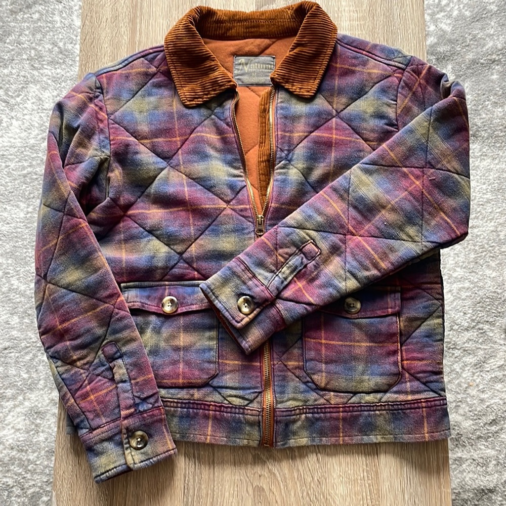 Quilted plaid jacket